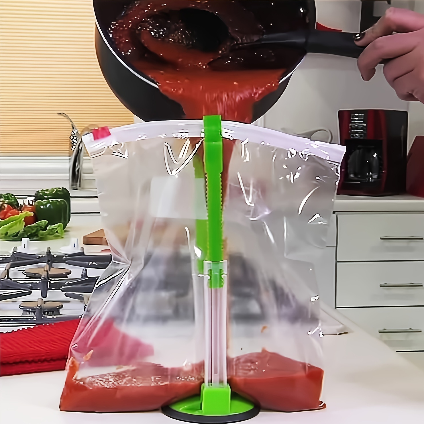 Zipper Bag Holder Plastic Adju - Kitchen Hand Gadgets recension och pris