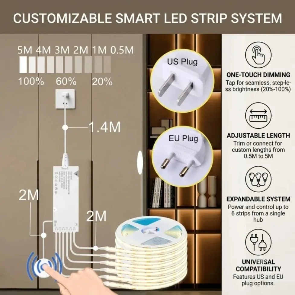 Touch Control Sync COB LED Str - Kitchen Gadgets Cabinet recension och pris
