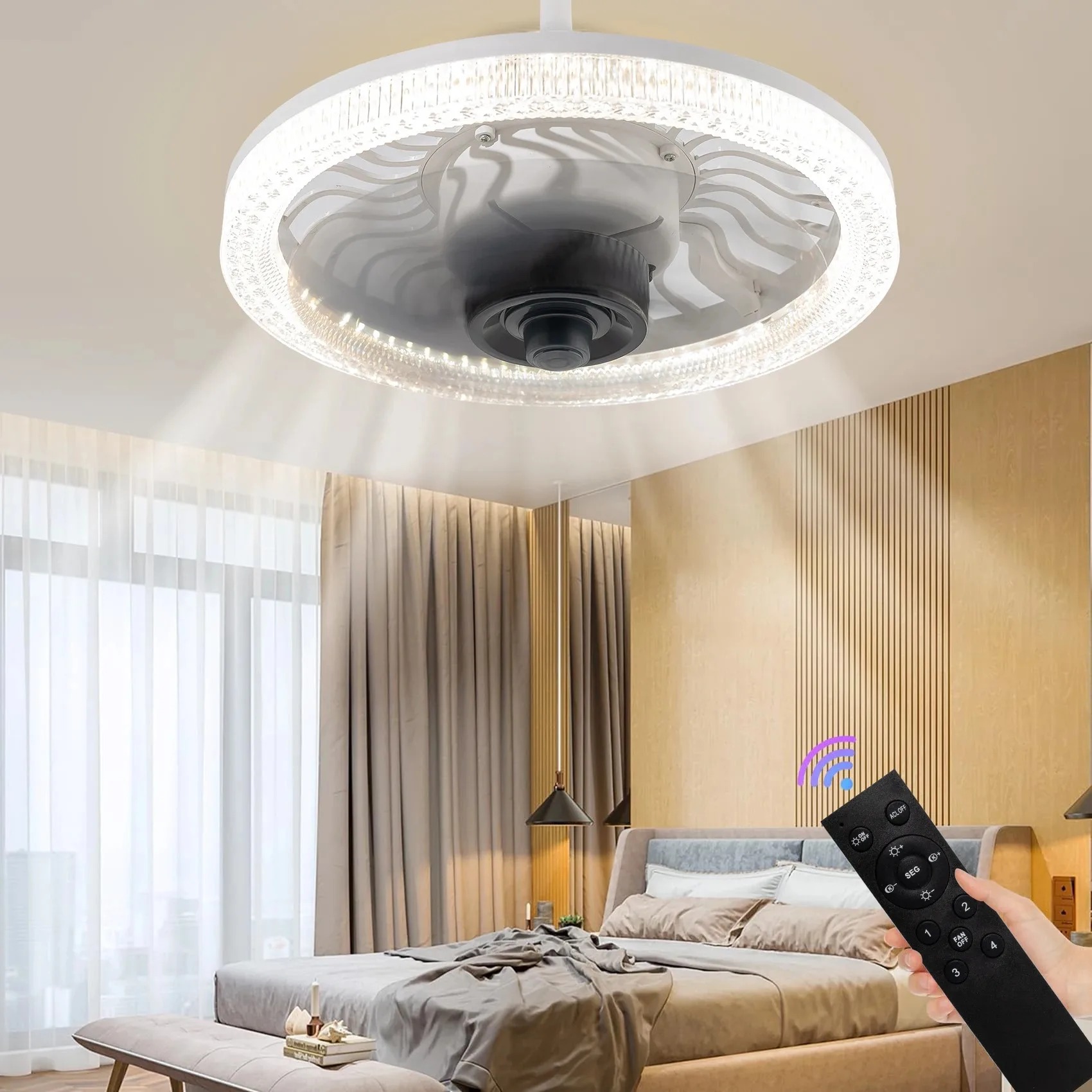 Smart LED Ceiling Fan Light wi - Kitchen Gadgets Smart recension och pris