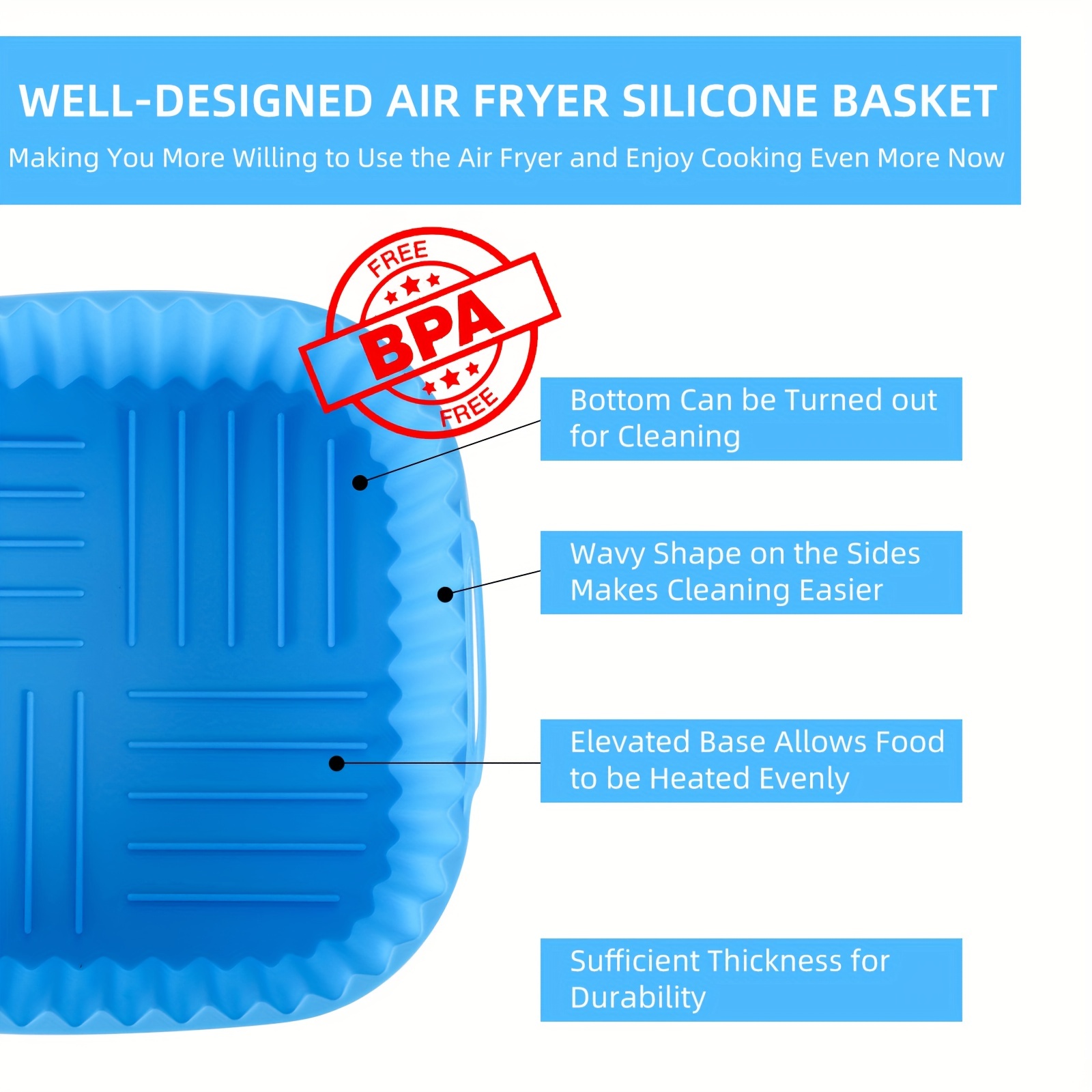 1 square silicone air fryer li - Kitchen Gadgets Air Fryer recension och pris