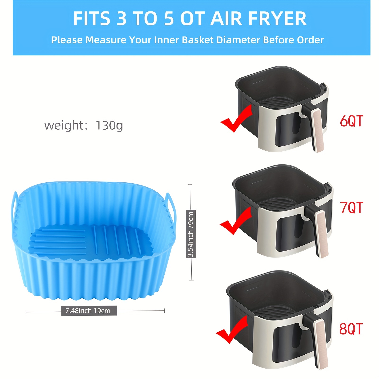 1 square silicone air fryer li - Kitchen Gadgets Air Fryer recension och pris